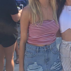 Brandy Melville striped crop top